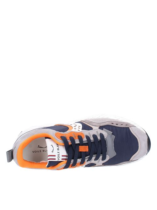 Sneakers in camoscio pelle e tessuto VOILE BLANCHE | CLUB18GREY/NAVY